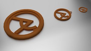 coaster pendant 3D model
