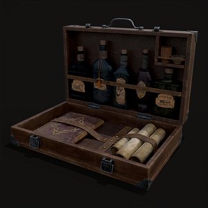3D Rustic Potion Makers Briefcase model