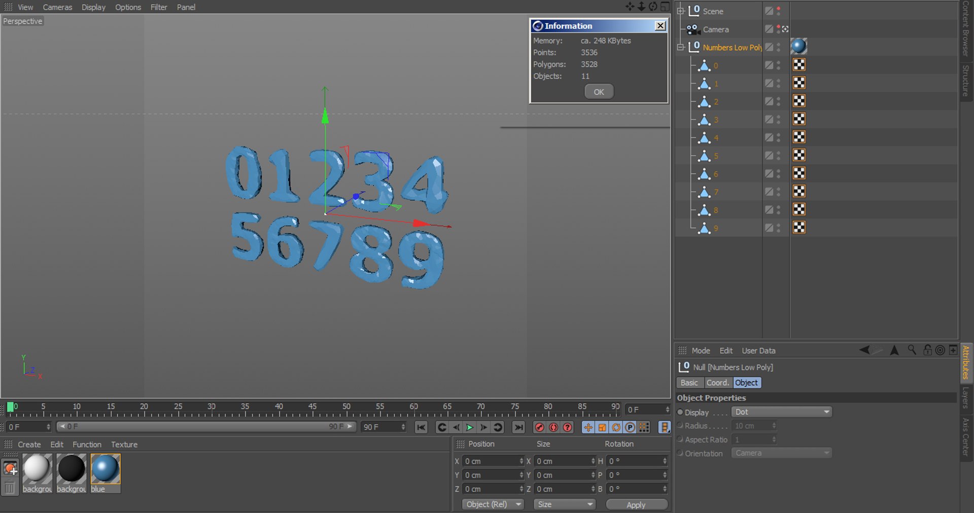 3d Numbers B Model