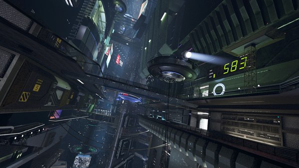 3D Модель Ночь Будущее Кибер Сити Низкий Поли - TurboSquid 1468372