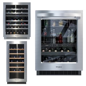 3D model refrigerator wine