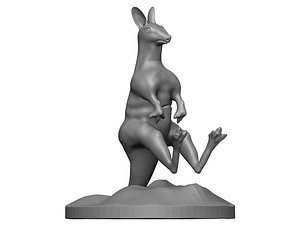3D model Realistic Red Kangaroo