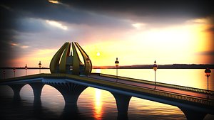 3D Fantasy Futuristic Bridge 3D model model