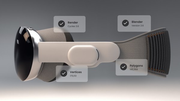 modelo 3d Modelo 3D realista de Apple Vision Pro - TurboSquid 2208501