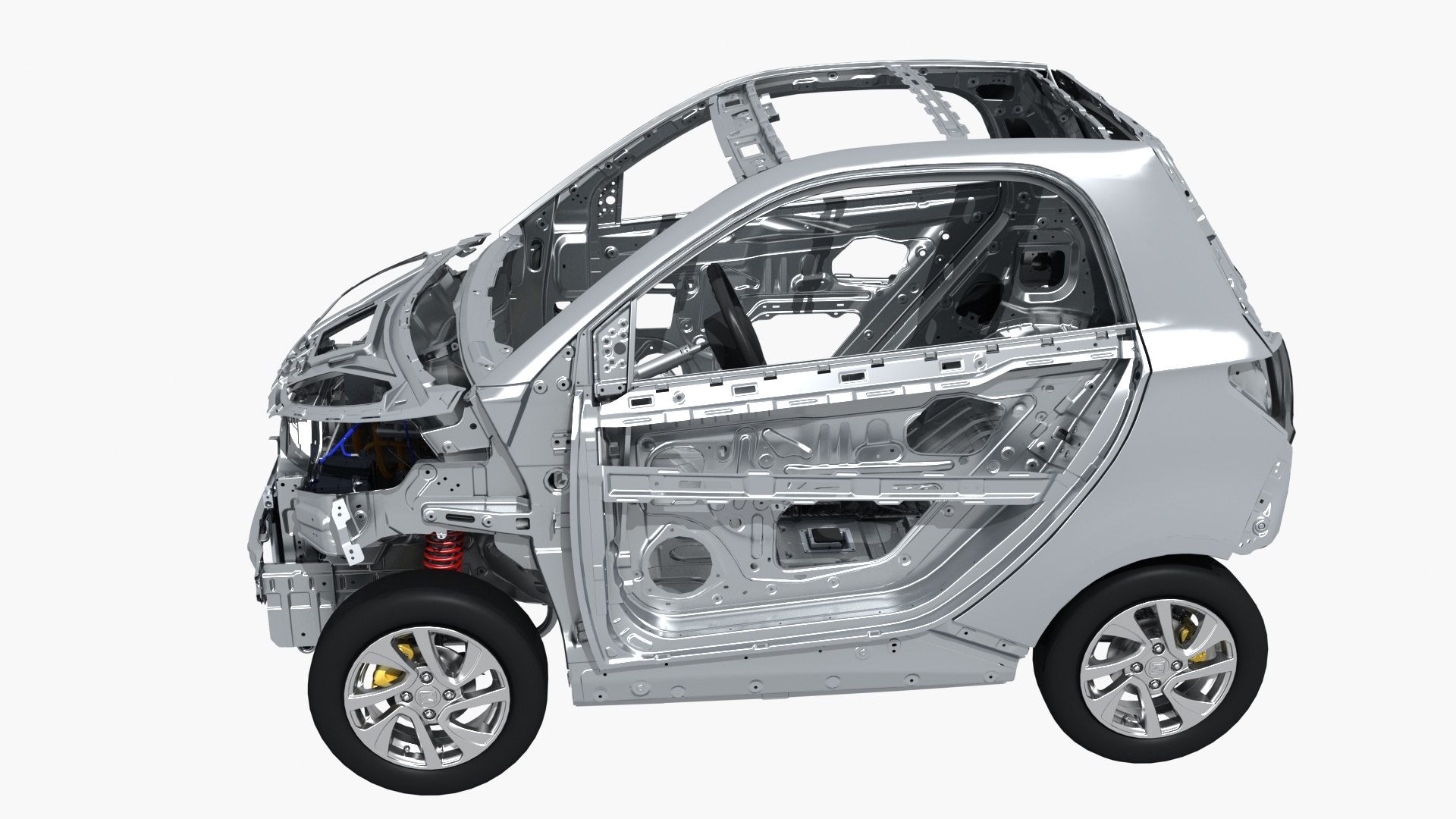 Mini Electric Car Chassis Frame X-Ray 3D Model - TurboSquid 2373954