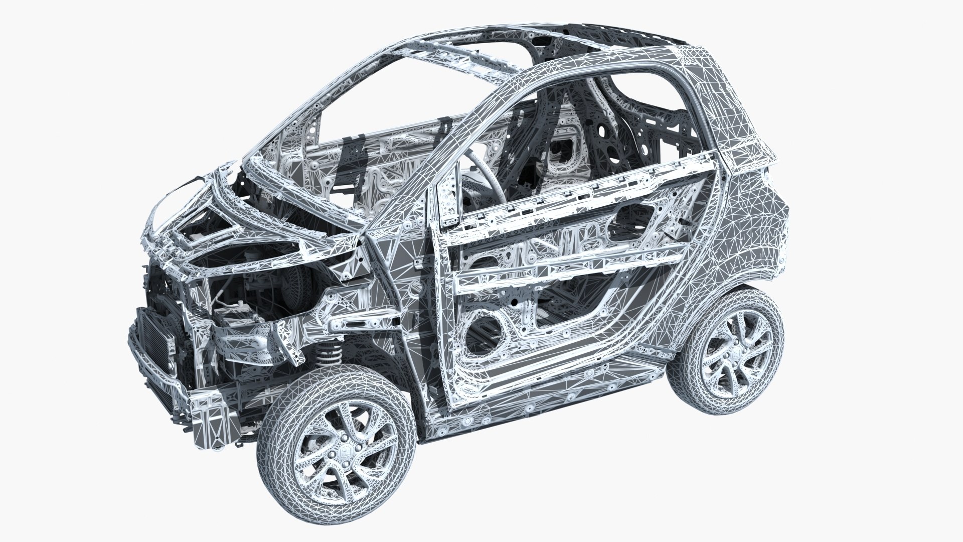Mini Electric Car Chassis Frame X-Ray 3D Model - TurboSquid 2373954