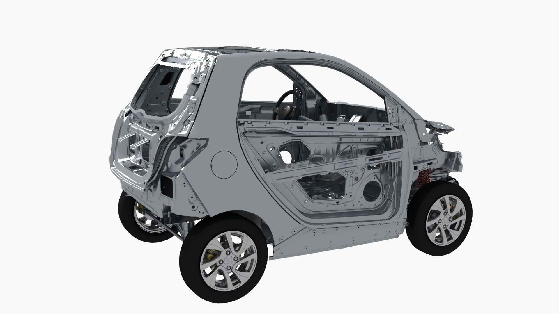 Mini Electric Car Chassis Frame X-Ray 3D Model - TurboSquid 2373954