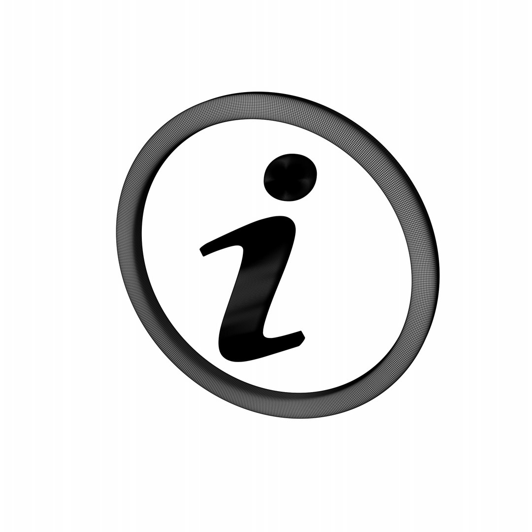3D Information Icon Gold - TurboSquid 2308909