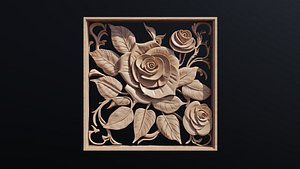 Flower Wood Carving 1