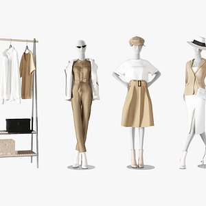 clothing skirt hanger mannequin hat 3D