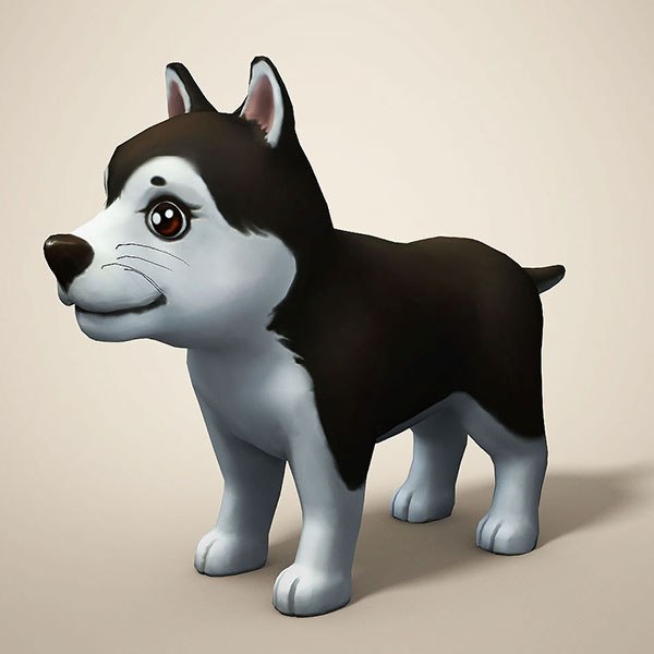 dog toon cartoon 3D model