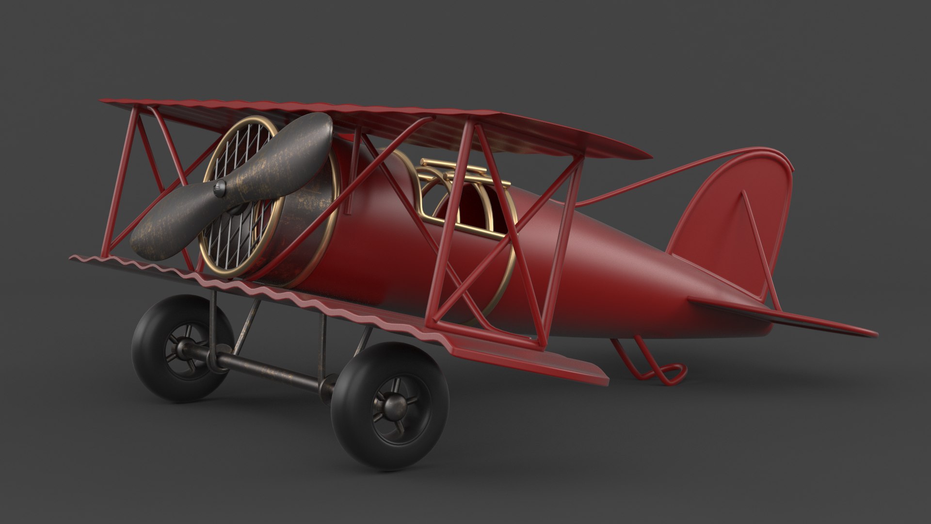 Vintage Airplane 3D - TurboSquid 2137430