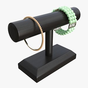 Store vintage wooden jewelry bracelet display stand