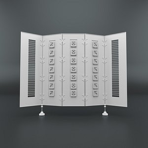 cartoon folding screen model