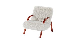 Bow Wood Chair with Sheepskin Steiner model