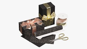 3D Gift Wrapping Set with Scissors(1)