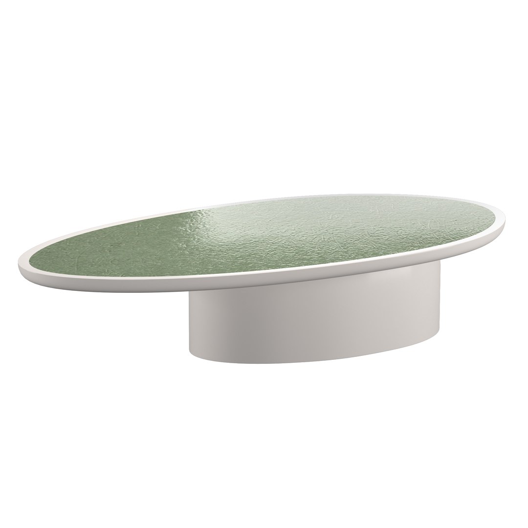 COFFEE TABLE OVAl green model - TurboSquid 2156238