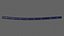 PBR Katana Japanese Sword Blue V3 3D model
