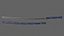 PBR Katana Japanese Sword Blue V3 3D model