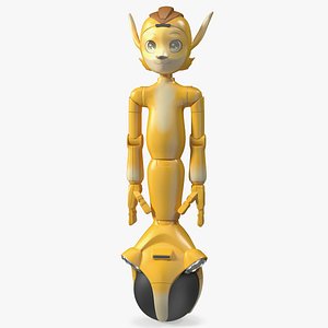3D Mirokai Social Robot Yellow