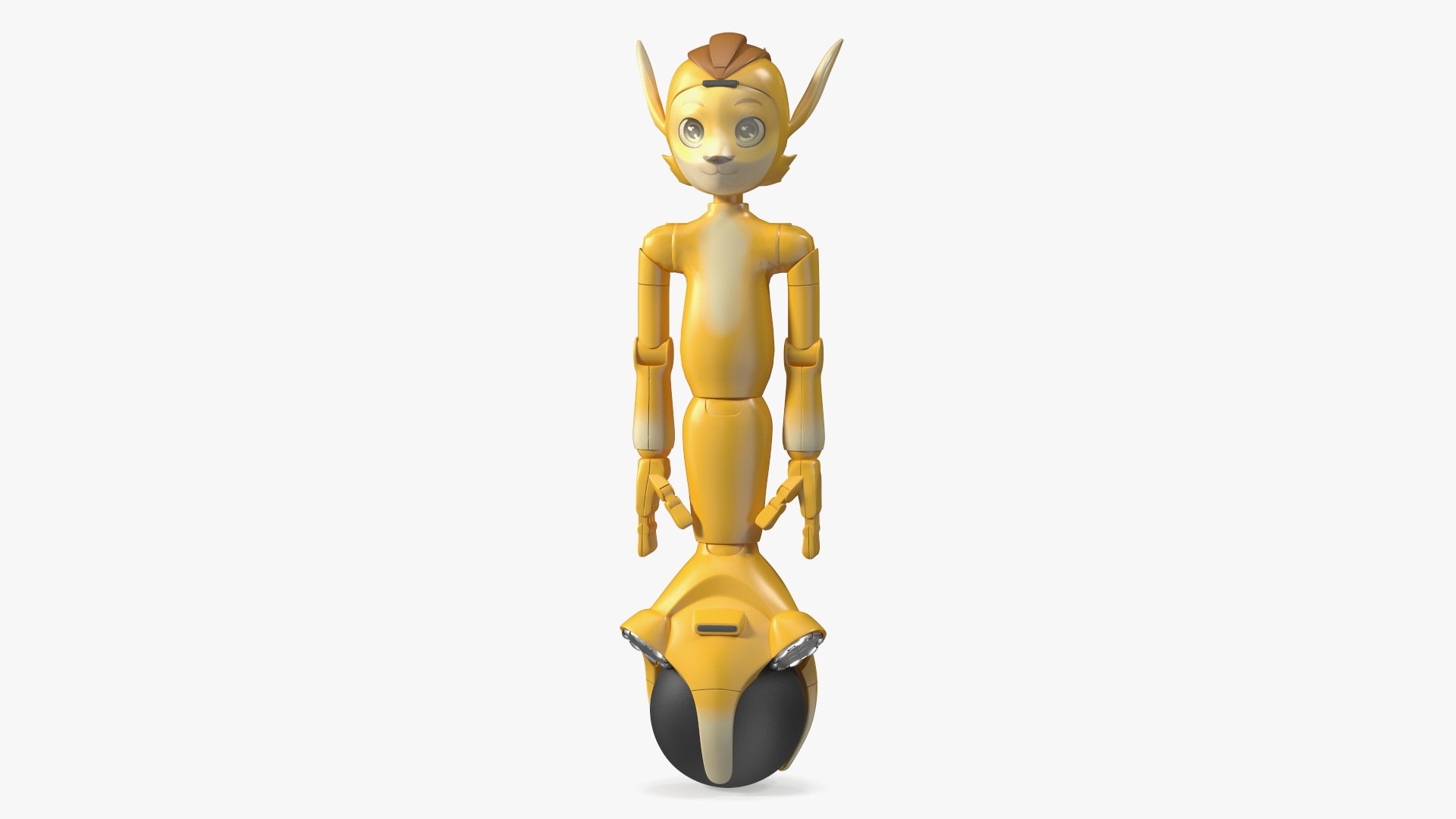 Mirokai Social Robot Yellow 3D model preview