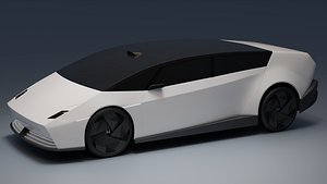 3D model Honda 0 Saloon Electric car White 2025-26
