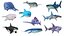 Colección Mega Cartoon Sea Creatures 40 en 1