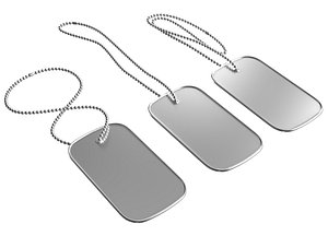 3D Silver Dog Tags PBR
