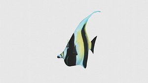 Low Poly Moorish Idol Rigged With Realistic Texture 3D model