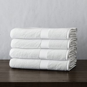 3d turkish towel collections set model