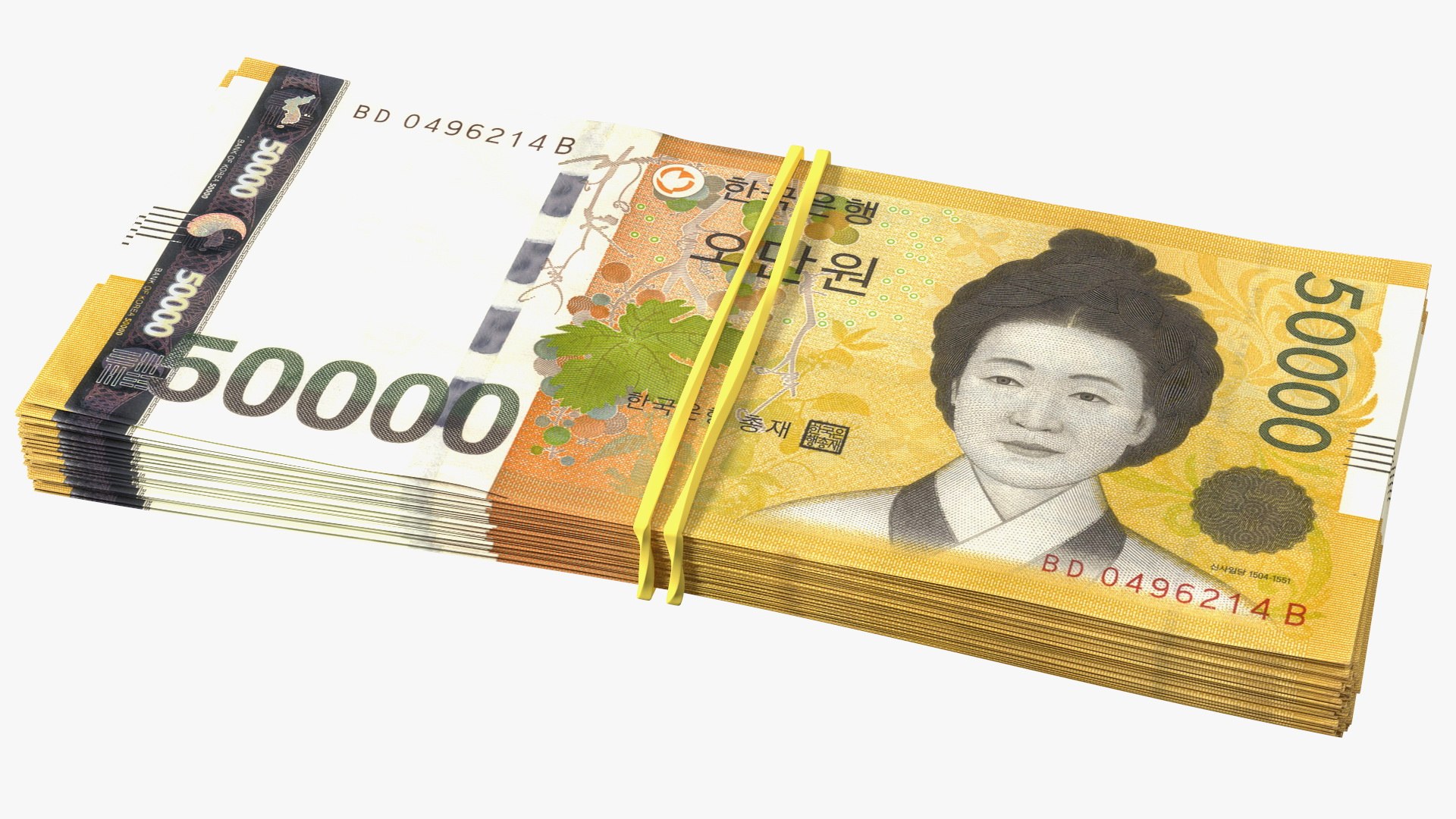 韓国 50,000ウォン紙幣 3枚セット 韓国 50,000ウォン 紙幣 3枚セット