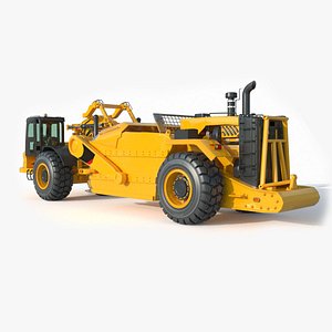 3D Wheel Tractor Scraper model