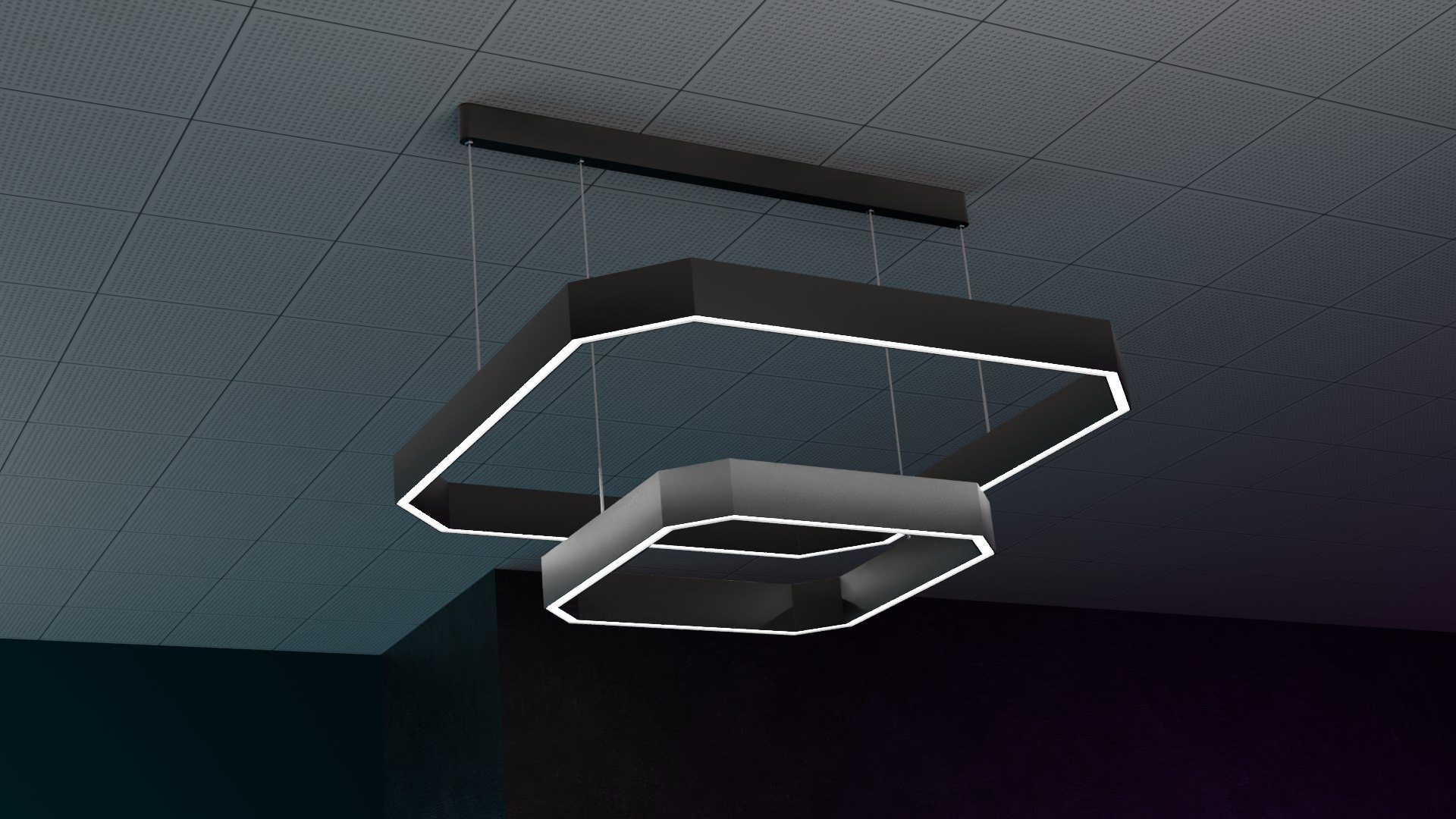 Minimalist Geometric LED Ceiling Light 3D Model - TurboSquid 2334729
