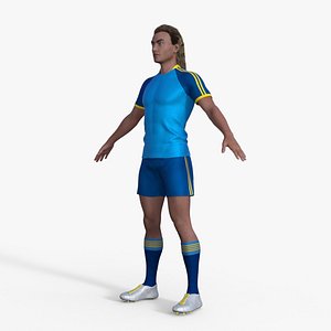 Realistic Football Player 3D model