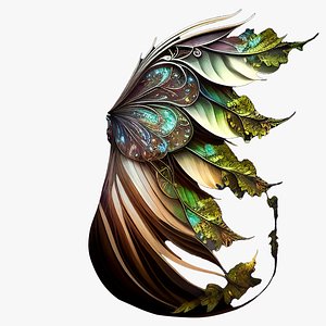 Fantasy wings in 15 versions rigged and animated