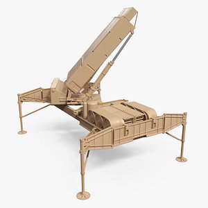 Desert Medium Extended Air Defense System Rigged 3D model