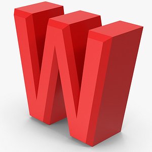 Letter W 3D model