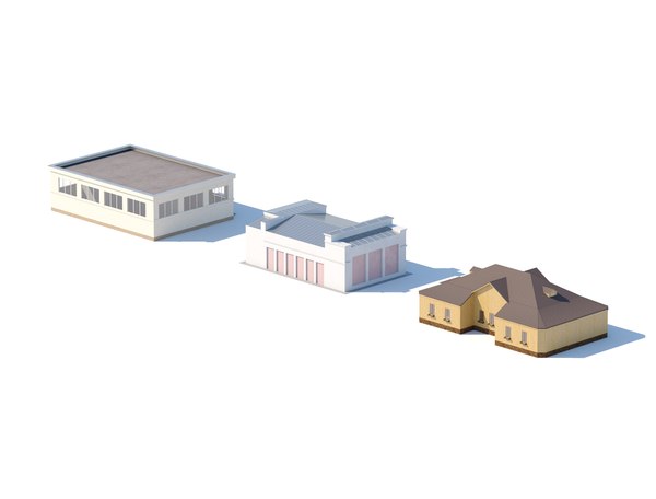 Industrial city buildings 3d models 3D model
