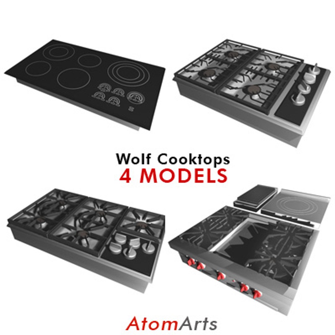 Wolf Cooktops 4 3d Model