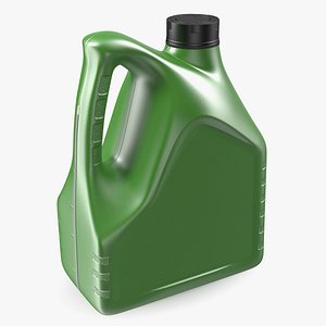 motor oil green bottle plastic 3D model