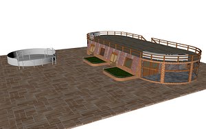 bungalow seasonal rest 3d c4d