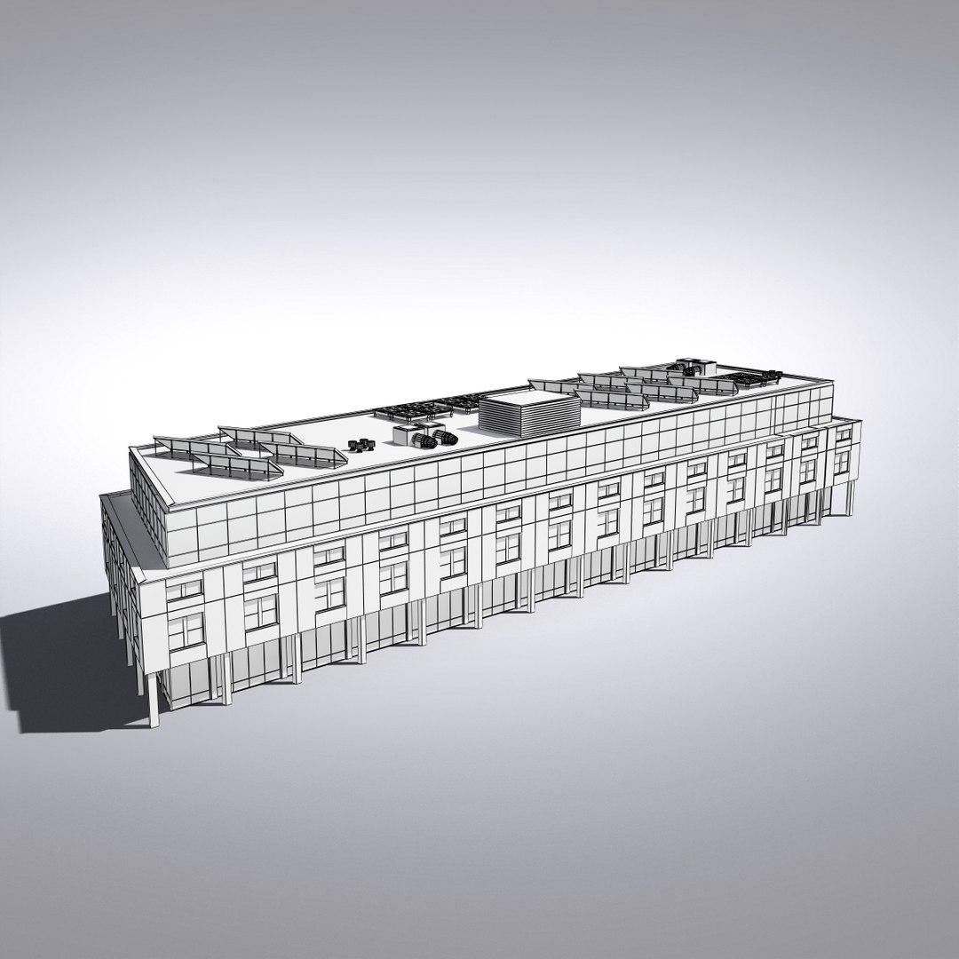 3ds max modern generic building