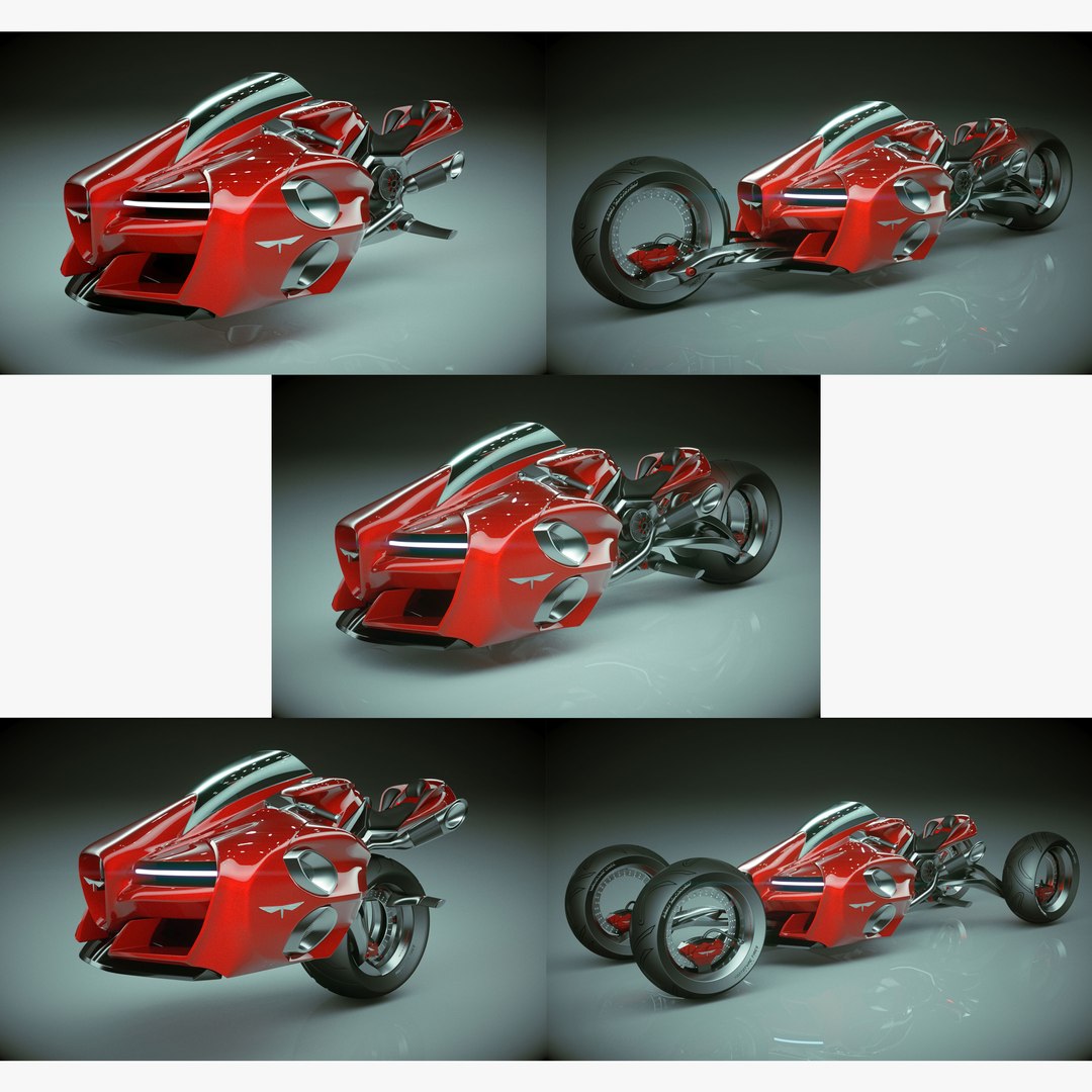 3D T Concept Bike 09 5 in 1 Collection - TurboSquid 1966014