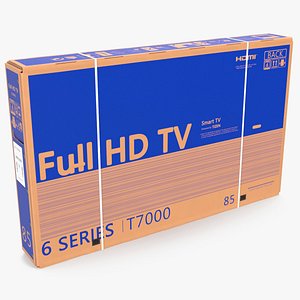 3D Cardboard Packaging Box 85 Inch TV model