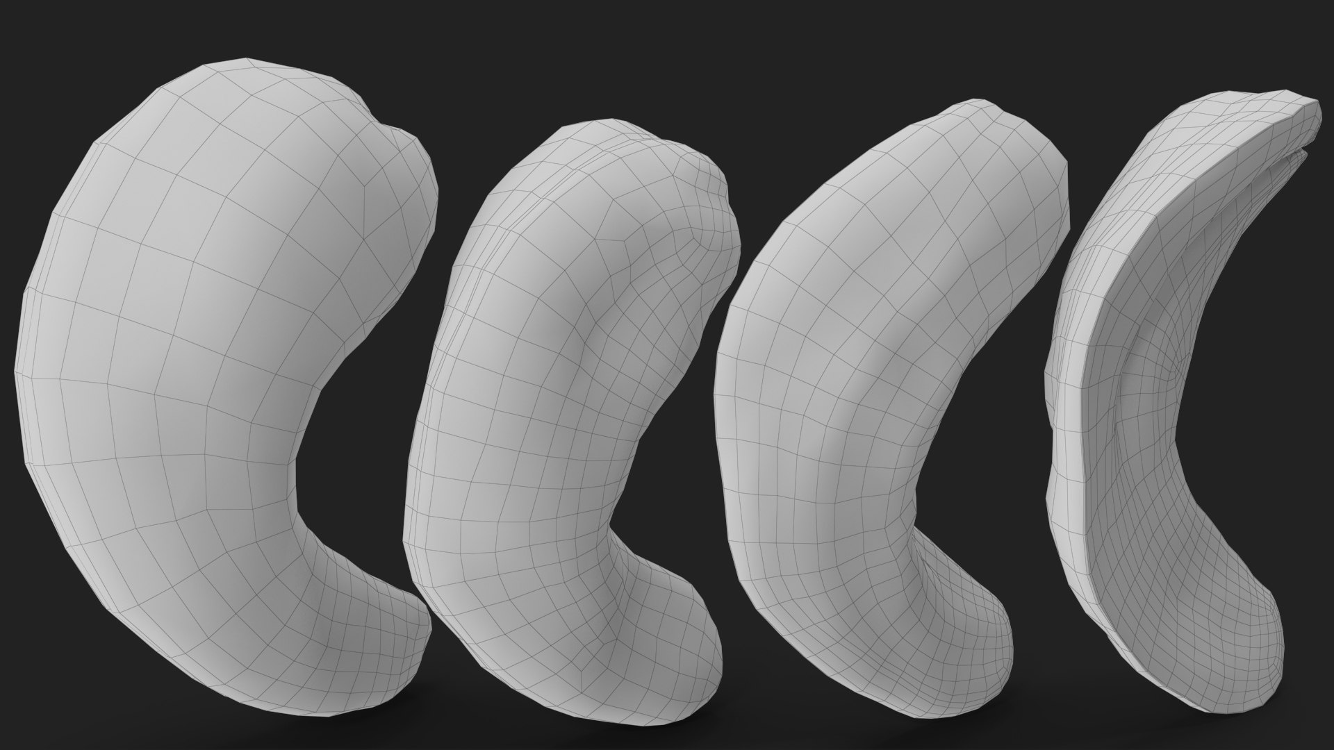 Cashews 3D https://p.turbosquid.com/ts-thumb/lh/bxVk25/Cf/wireframe_04/jpg/1702966860/1920x1080/fit_q87/d8692f2f7f07125771b5a289a1b6ae45c0c18c73/wireframe_04.jpg