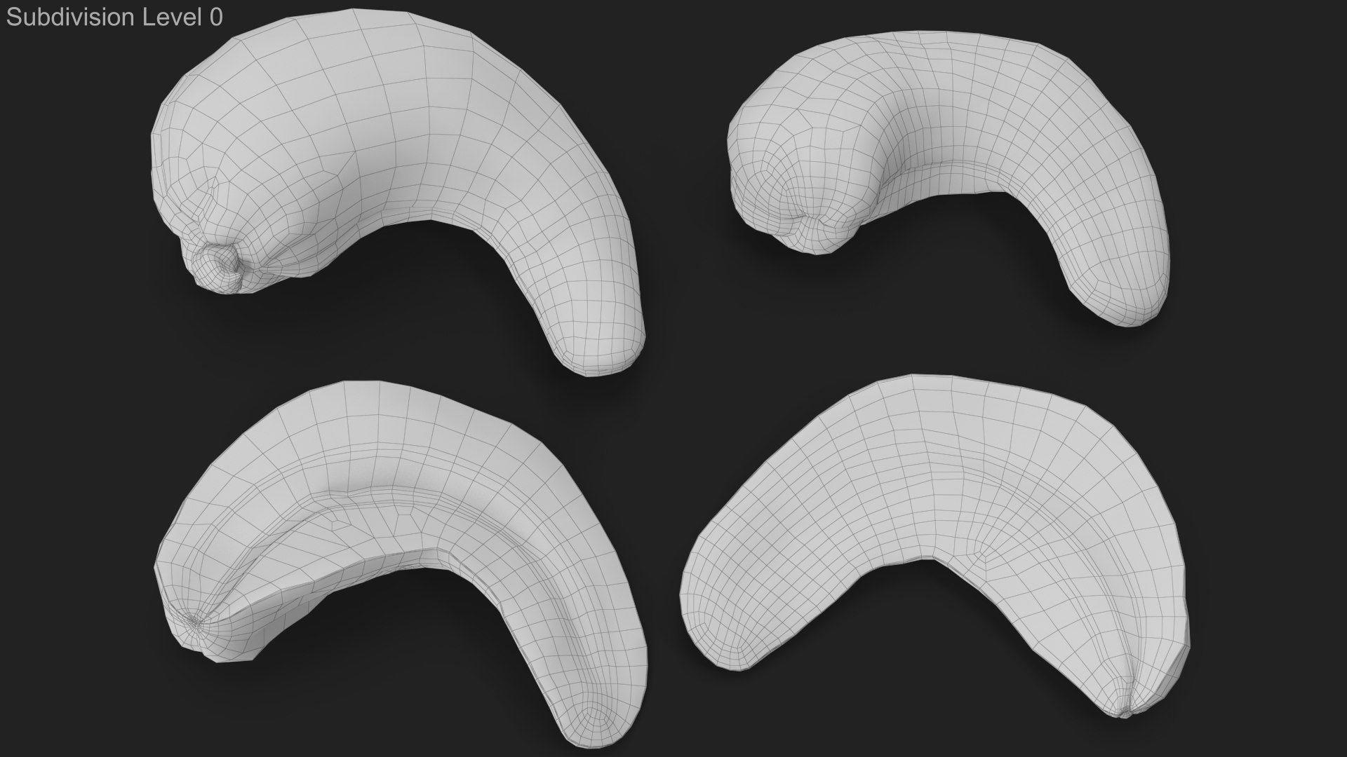 Cashews 3D https://p.turbosquid.com/ts-thumb/lh/bxVk25/Xl/wireframe_00/jpg/1702966858/1920x1080/fit_q87/e4c2e507252b3a48499bb974e827fb1531610e50/wireframe_00.jpg