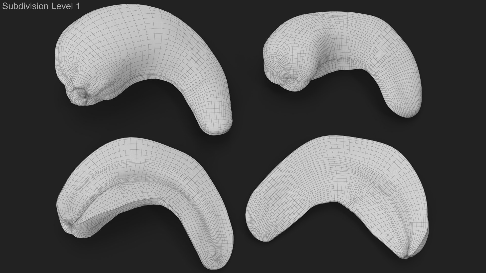 Cashews 3D https://p.turbosquid.com/ts-thumb/lh/bxVk25/ae/wireframe_01/jpg/1702966859/1920x1080/fit_q87/b920eb369452775d1266b5ccecd7b7b22d77c453/wireframe_01.jpg