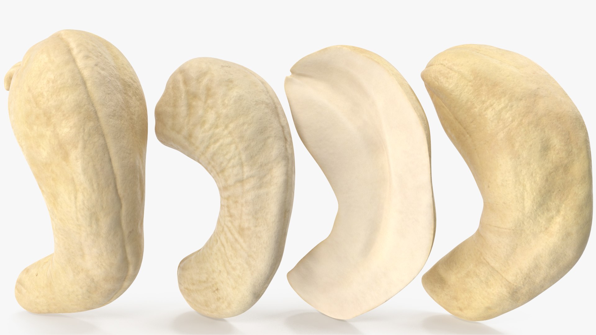 Cashews 3D https://p.turbosquid.com/ts-thumb/lh/bxVk25/eZ/angles_21/jpg/1702966660/1920x1080/fit_q87/66c9ccaf146e127efcd35c9a57be7f1dc84d6d54/angles_21.jpg