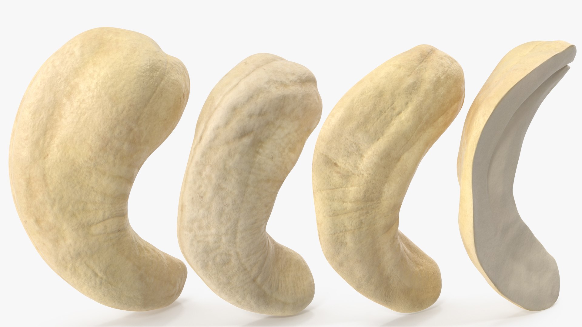 Cashews 3D https://p.turbosquid.com/ts-thumb/lh/bxVk25/gN/angles_03/jpg/1702966638/1920x1080/fit_q87/24169976714bd3660bb86b13291e0c4e29228a36/angles_03.jpg