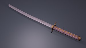 3D cherry katana model